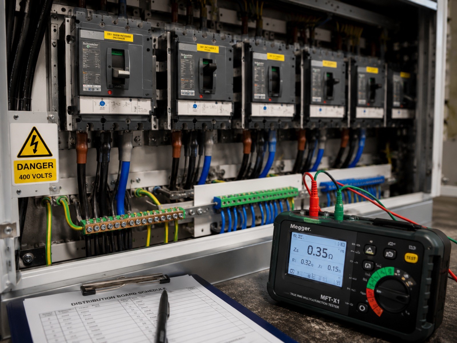 Commercial distribution board inspection during an EICR